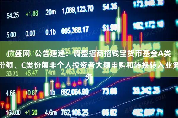 广盛网  公告速递：调整招商招钱宝货币基金A类份额、C类份额非个人投资者大额申购和转换转入业务